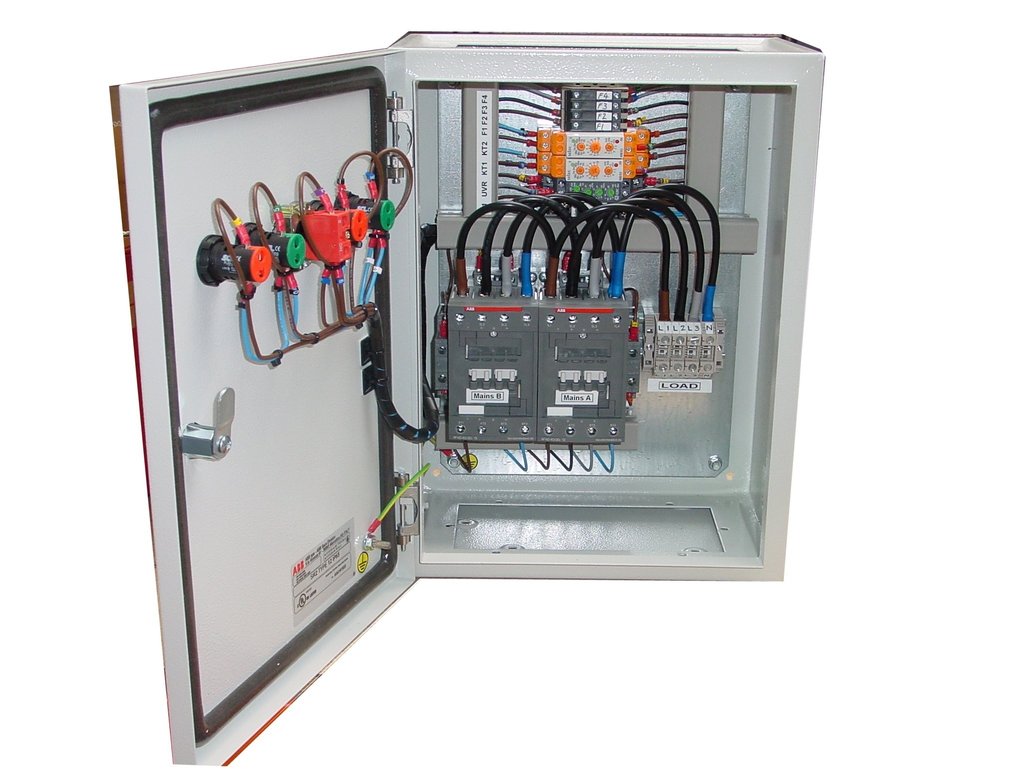 100A automatic transfer switch mains mains UVR 3 phase 400v with ABB